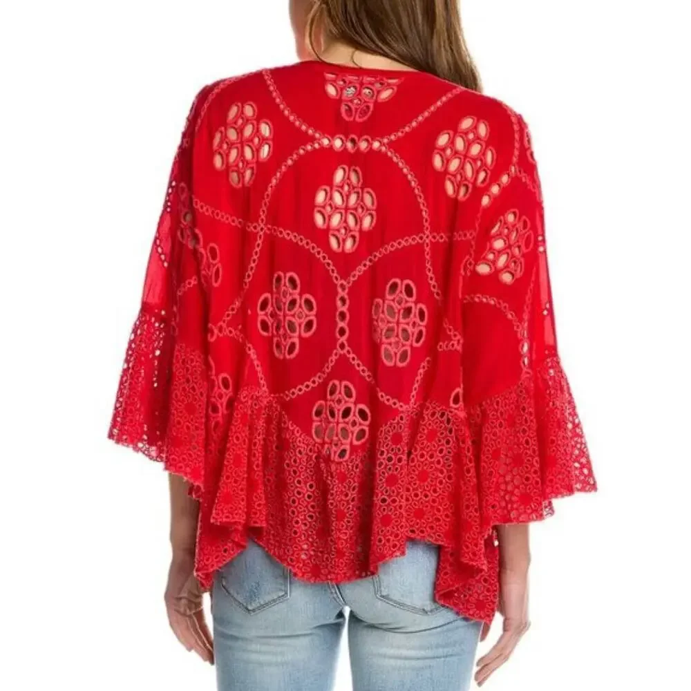NWT Johnny Was Xanthos Rae Eyelet Blouse XS - Picture 3 of 6
